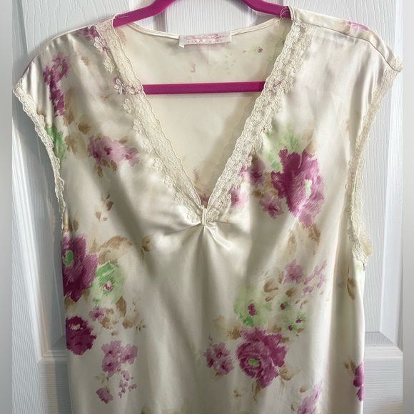 Oscar de la Renta women’s floral silky nightgown Large - Picture 2 of 6
